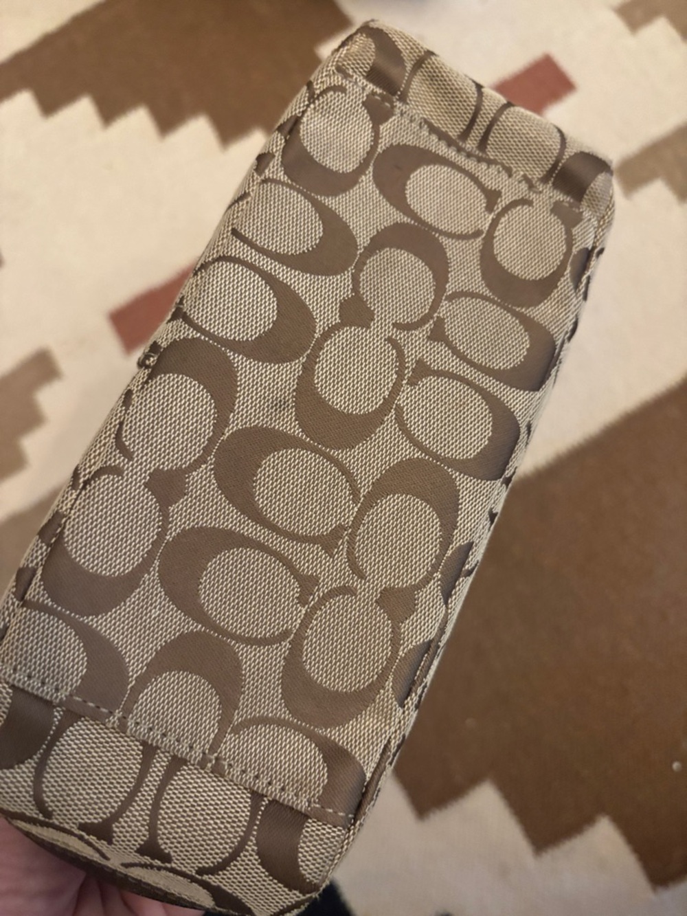 Coach Tan and Brown Mini Bag EUC - Picture 4 of 13